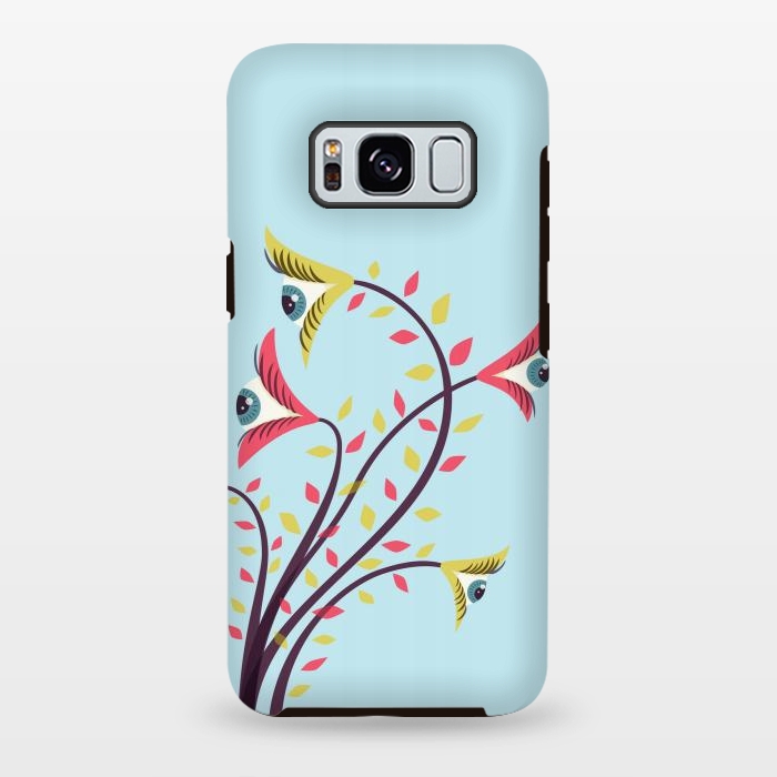 Galaxy S8 plus StrongFit Weird Colorful Watching Eyes Flowers by Boriana Giormova