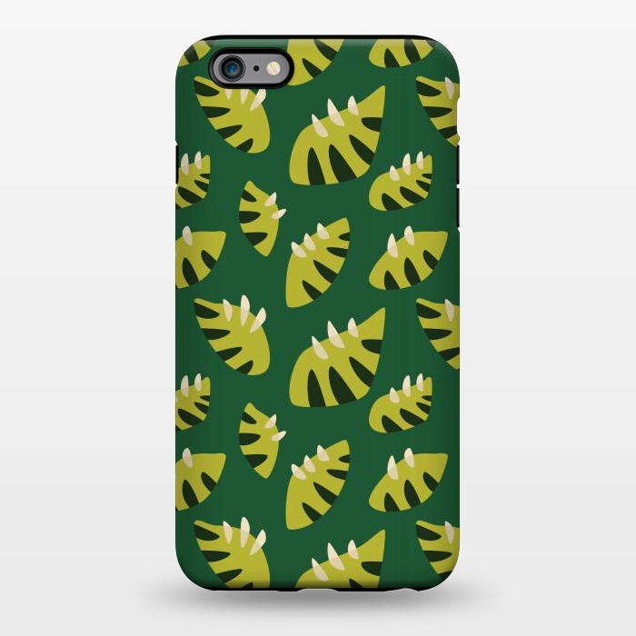 iPhone 6/6s plus StrongFit Clawed Abstract Green Leaf Pattern by Boriana Giormova