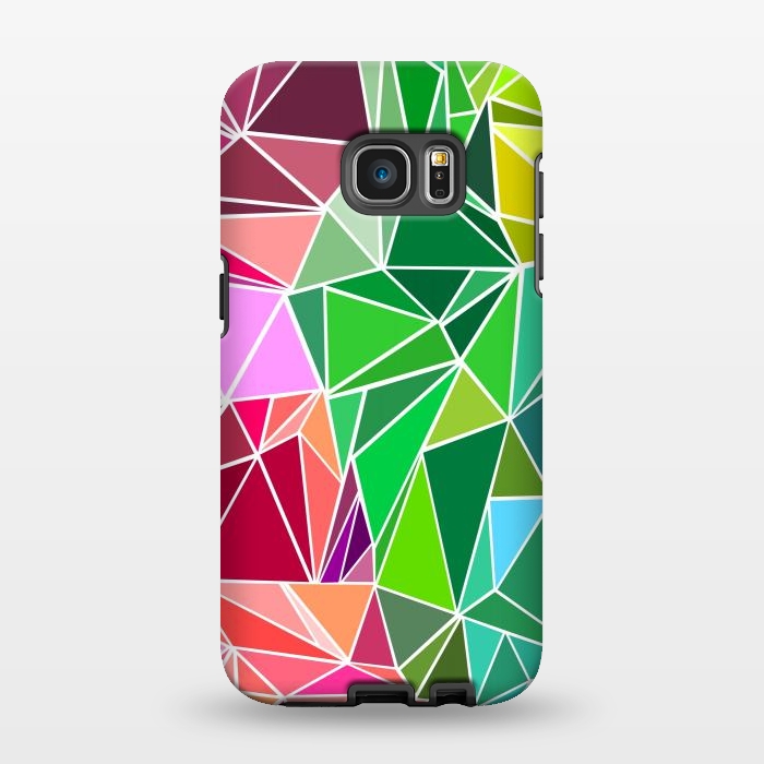 Galaxy S7 EDGE StrongFit Polygonal colorful pattern by Dhruv Narelia