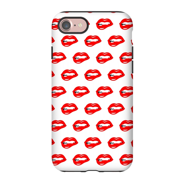 iPhone 7 StrongFit Lip Bite Pattern by Dhruv Narelia