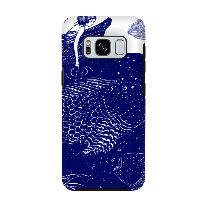 Galaxy S8 StrongFit The Blue Shimmering Sea Lights by ECMazur 
