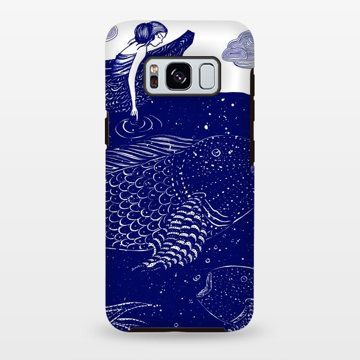 Galaxy S8 plus StrongFit The Blue Shimmering Sea Lights by ECMazur 
