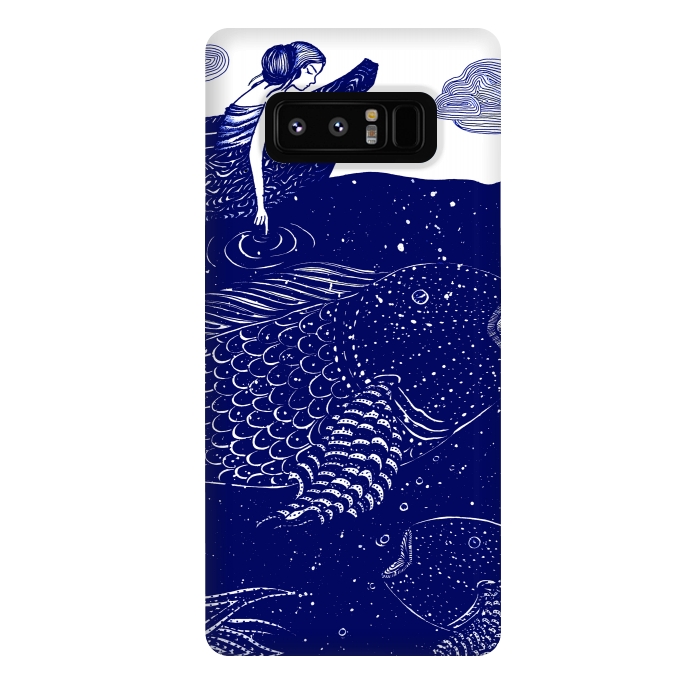 Galaxy Note 8 StrongFit The Blue Shimmering Sea Lights by ECMazur 