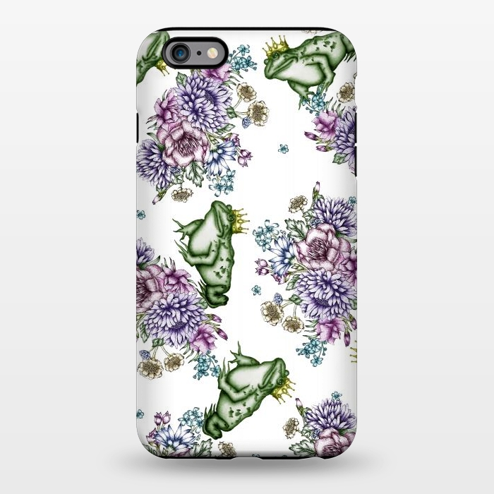 iPhone 6/6s plus StrongFit Frog Prince Floral Pattern by ECMazur 