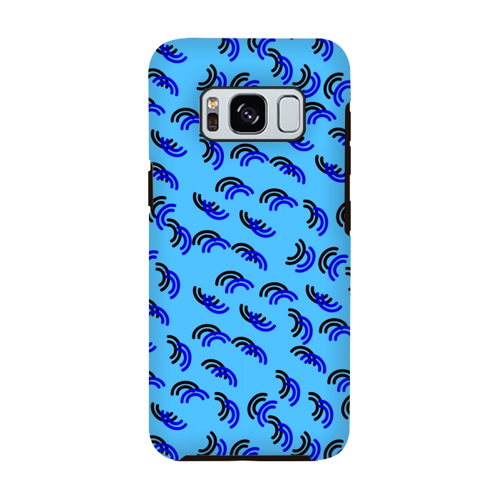 Galaxy S8 StrongFit blue pattern by MALLIKA