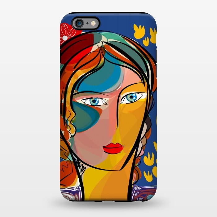 iPhone 6/6s plus StrongFit French Flower Pop Art Girl  by Emmanuel Signorino