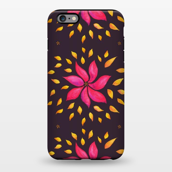 iPhone 6/6s plus StrongFit Watercolor Abstract Pink Flower by Boriana Giormova