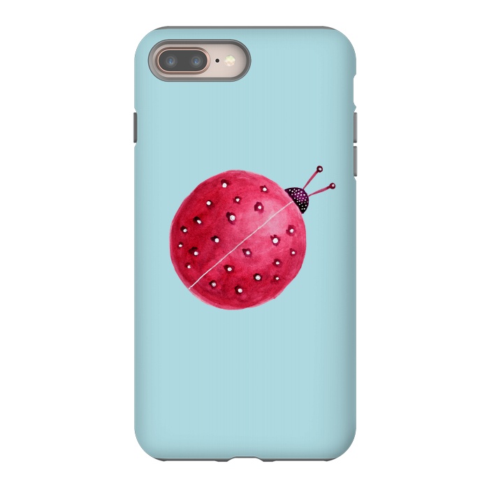 iPhone 7 plus StrongFit Pretty Spherical Abstract Watercolor Ladybug by Boriana Giormova