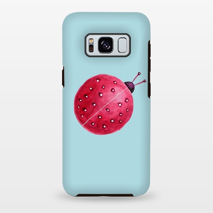 Galaxy S8 plus StrongFit Pretty Spherical Abstract Watercolor Ladybug by Boriana Giormova