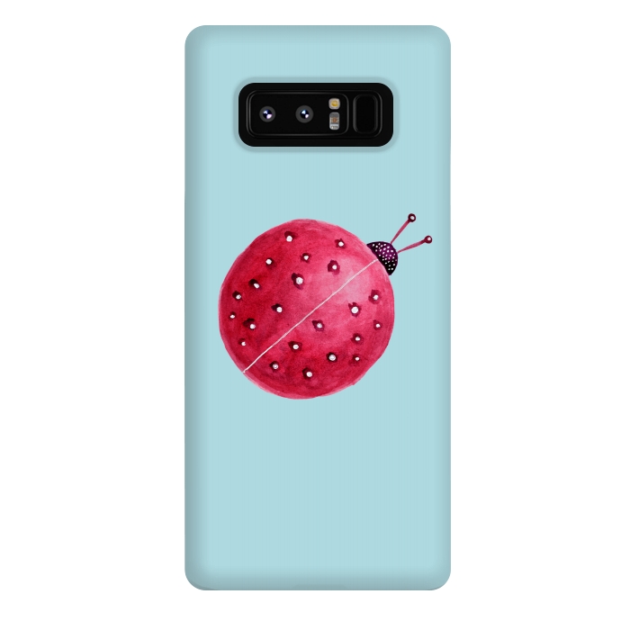 Galaxy Note 8 StrongFit Pretty Spherical Abstract Watercolor Ladybug by Boriana Giormova