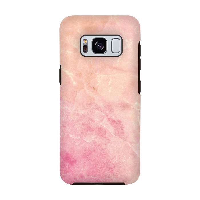 Galaxy S8 StrongFit Peach pink marble by Oana 