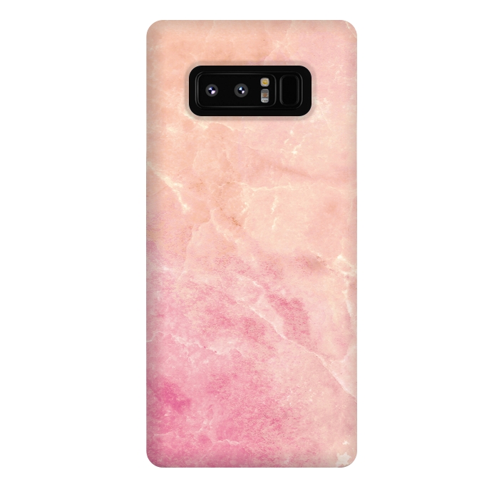 Galaxy Note 8 StrongFit Peach pink marble by Oana 