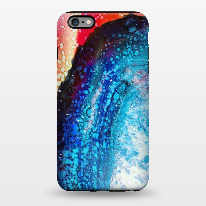 iPhone 6/6s plus StrongFit Paint splattered marble blue red by Oana 