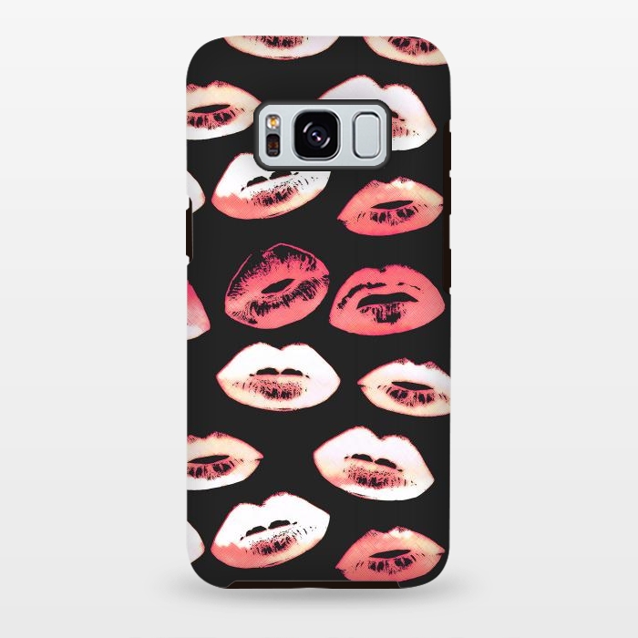 Galaxy S8 plus StrongFit Red pink lipstick kisses by Oana 