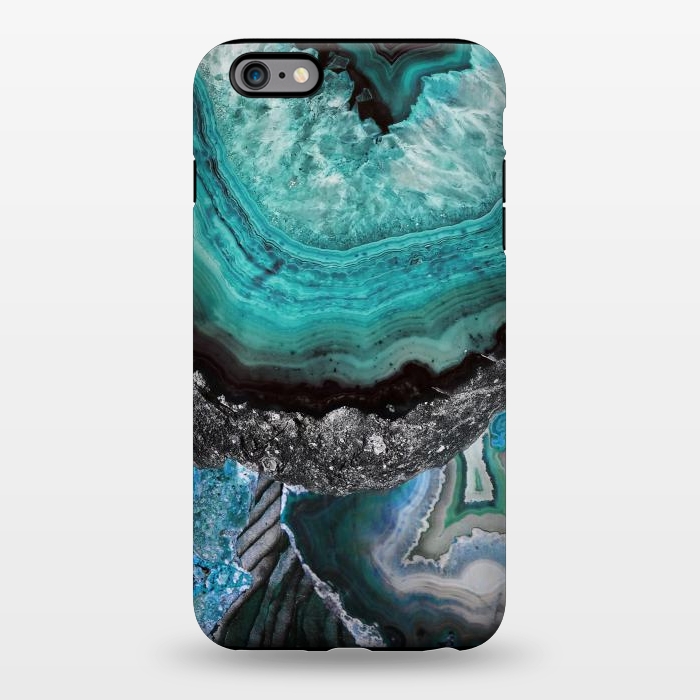 iPhone 6/6s plus StrongFit Blue turquoise agate marble close up by Oana 