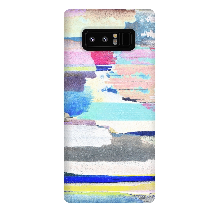 Galaxy Note 8 StrongFit Colorful brushstrokes watercolor stripes  by Oana 