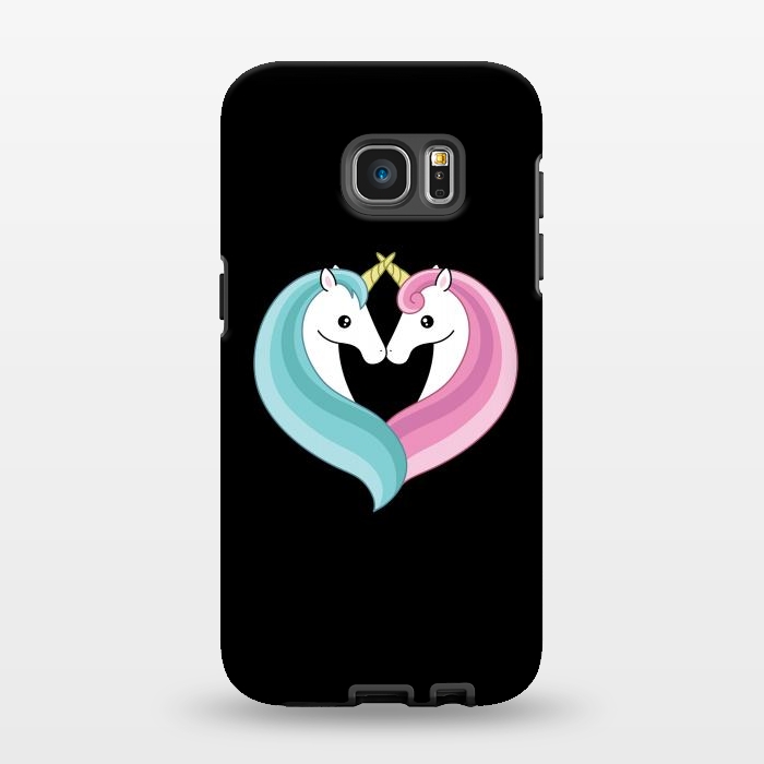 Galaxy S7 EDGE StrongFit Unicorn heart by Laura Nagel