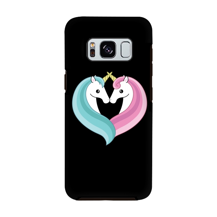 Galaxy S8 StrongFit Unicorn heart by Laura Nagel