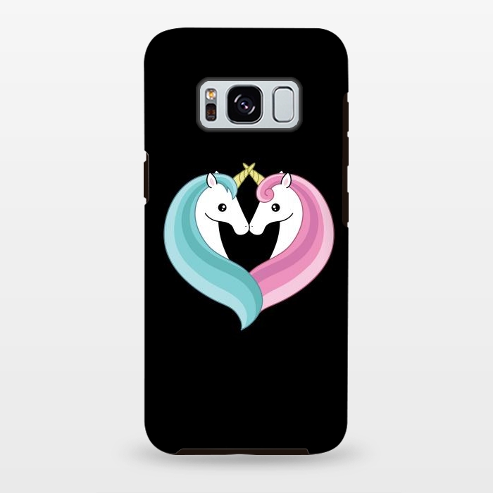 Galaxy S8 plus StrongFit Unicorn heart by Laura Nagel