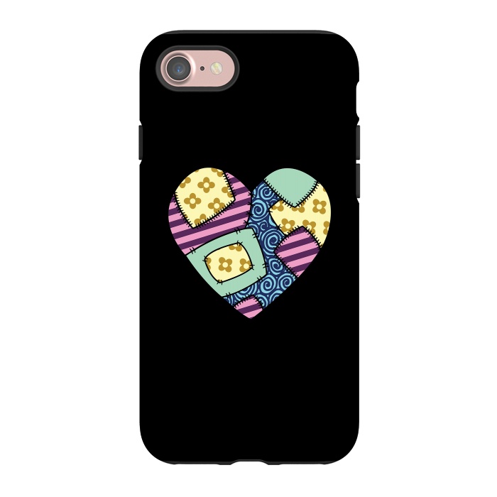iPhone 7 StrongFit Patchwork heart by Laura Nagel
