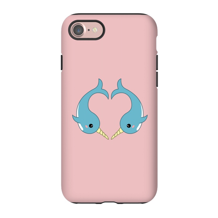 iPhone 7 StrongFit Narwhal heart by Laura Nagel