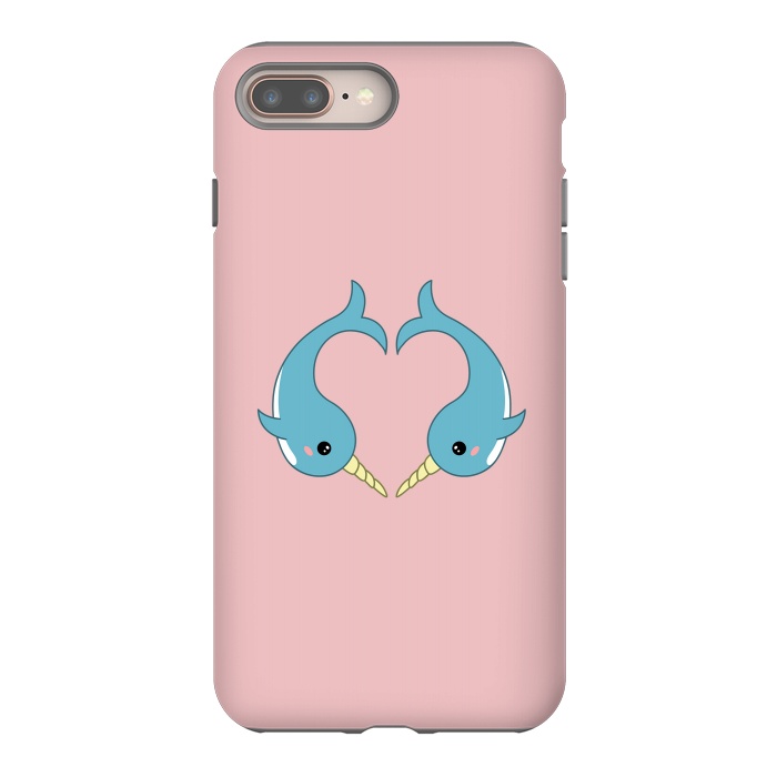 iPhone 7 plus StrongFit Narwhal heart by Laura Nagel