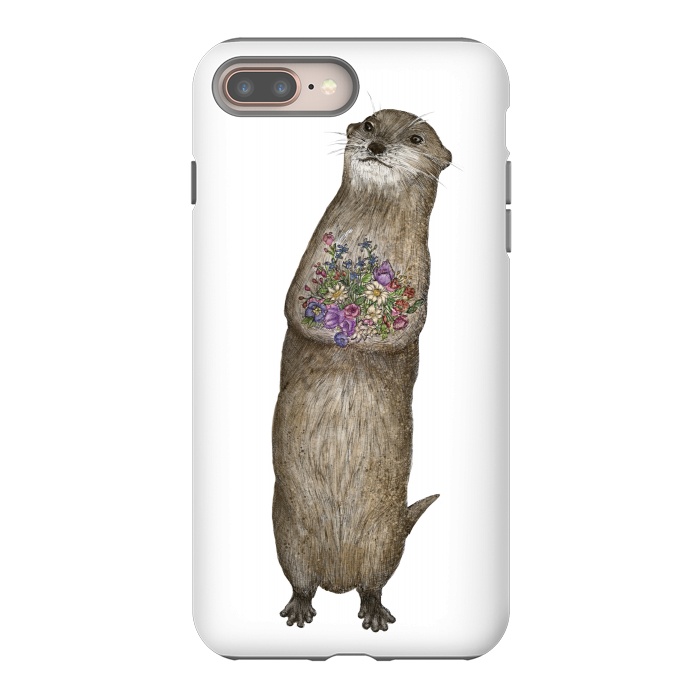 iPhone 7 plus StrongFit Otter and Flowers by ECMazur 