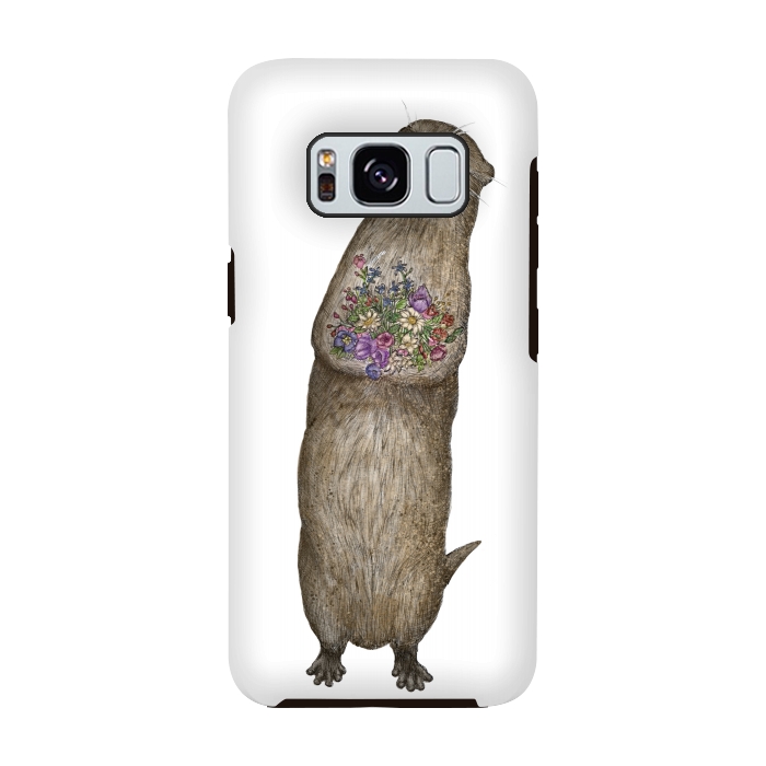Galaxy S8 StrongFit Otter and Flowers by ECMazur 