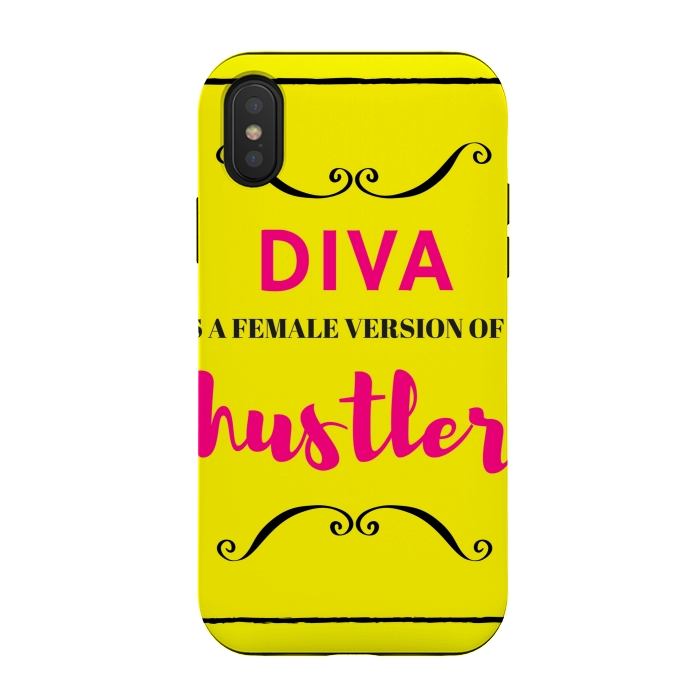 iPhone Xs / X StrongFit diva female version of hustler by MALLIKA