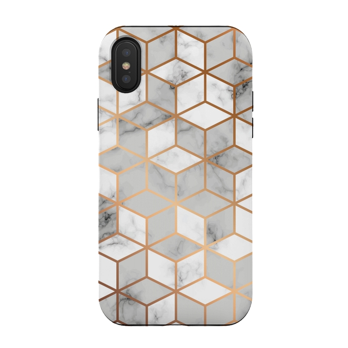 iPhone Xs / X StrongFit Marble Geometry 007 by Jelena Obradovic
