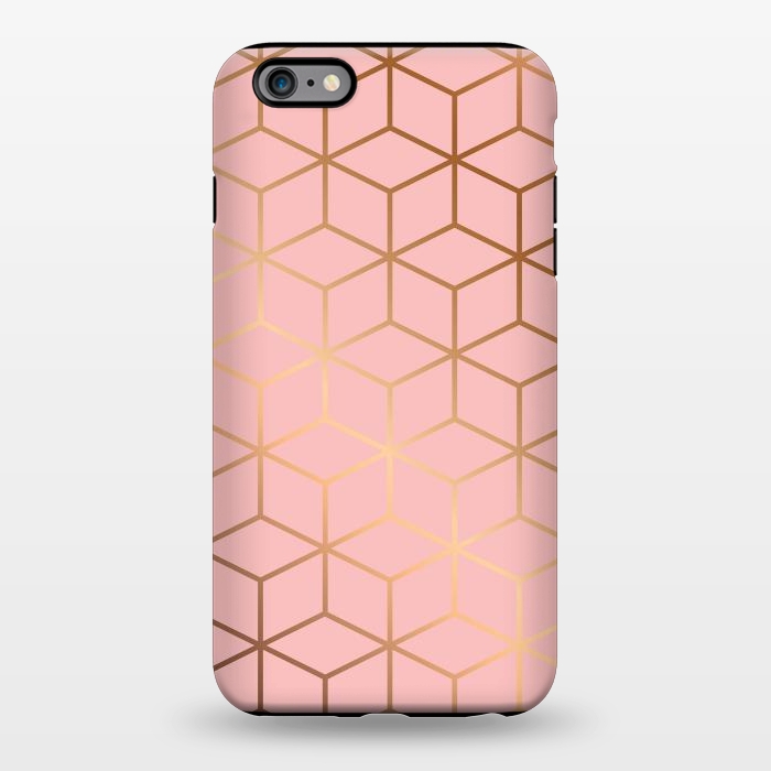 iPhone 6/6s plus StrongFit Pink & Gold Geometry 011 by Jelena Obradovic