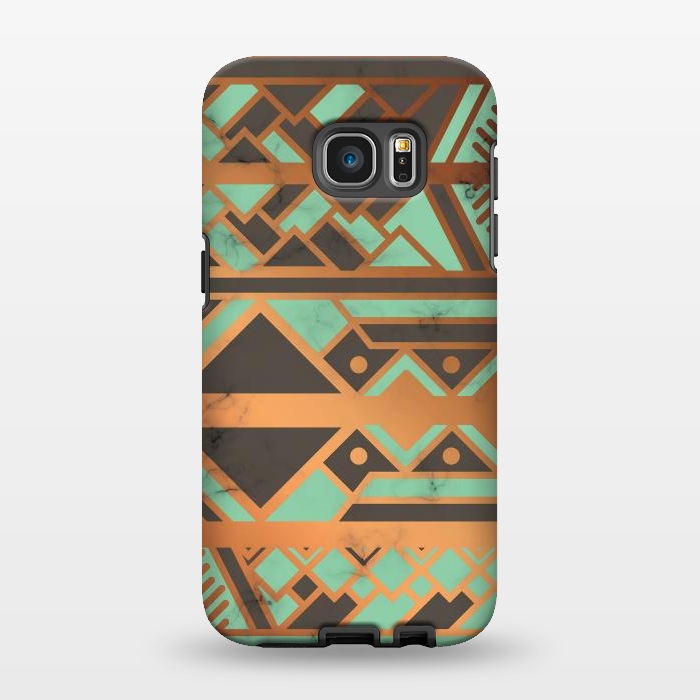 Galaxy S7 EDGE StrongFit Gold and Green 029 by Jelena Obradovic