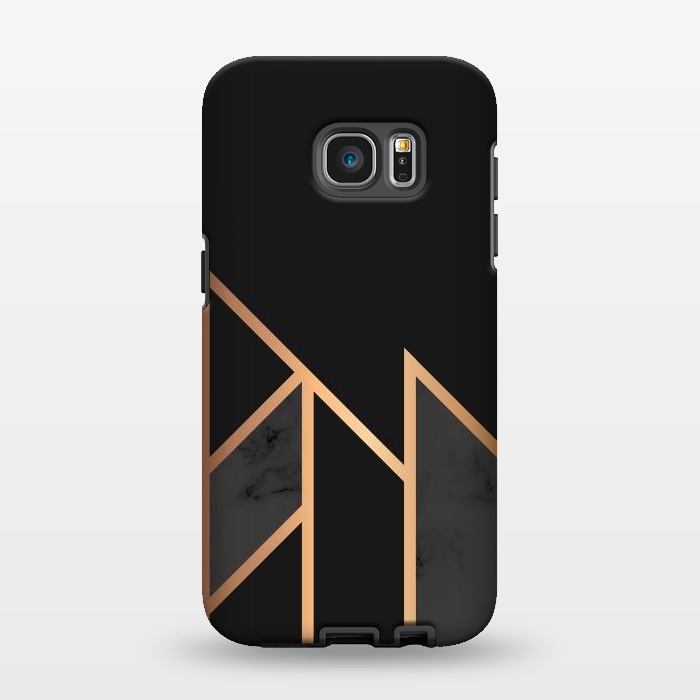 Galaxy S7 EDGE StrongFit Black and Gold 035 by Jelena Obradovic