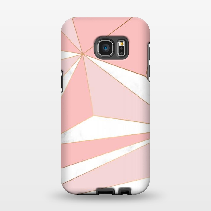 Galaxy S7 EDGE StrongFit Pink Geometry 043 by Jelena Obradovic