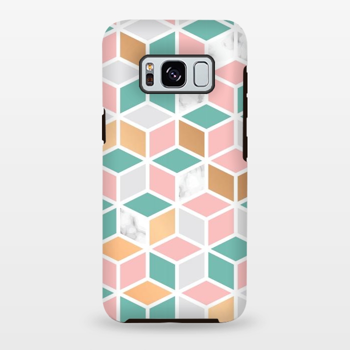 Galaxy S8 plus StrongFit Marble Cube Geometry 050 by Jelena Obradovic