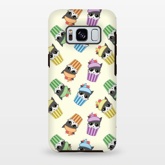 Galaxy S8 plus StrongFit Cupcake kitty pattern by Laura Nagel