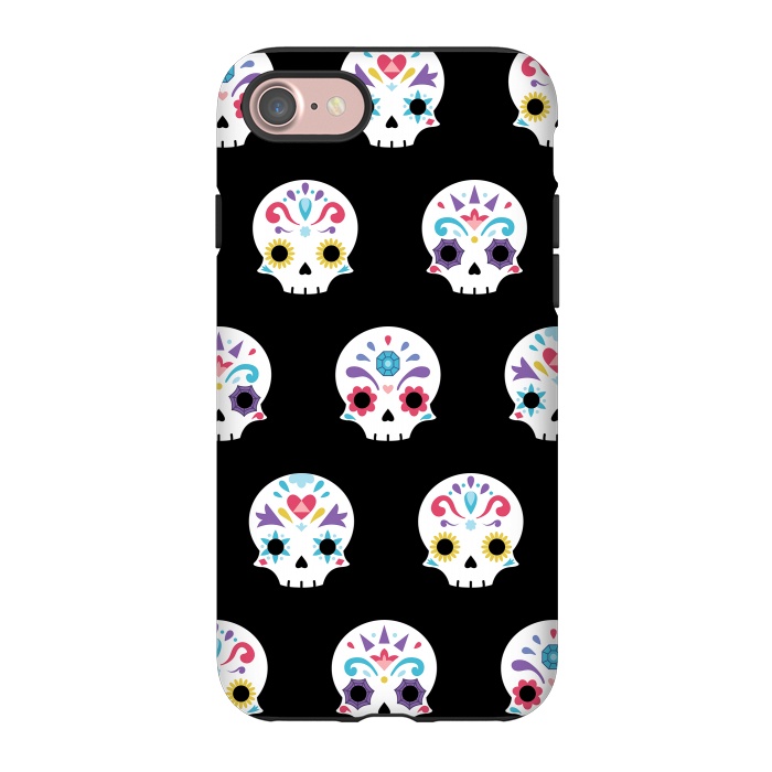 iPhone 7 StrongFit Cute sugar skull  by Laura Nagel
