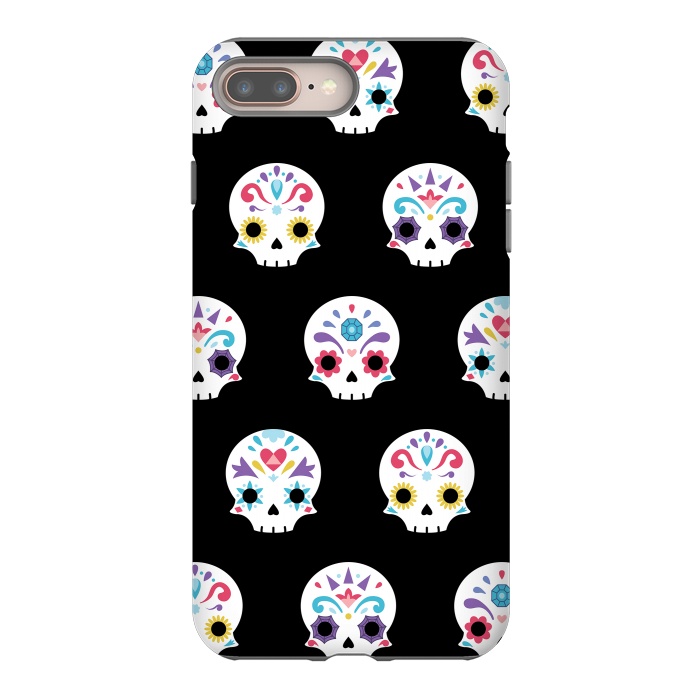 iPhone 7 plus StrongFit Cute sugar skull  by Laura Nagel