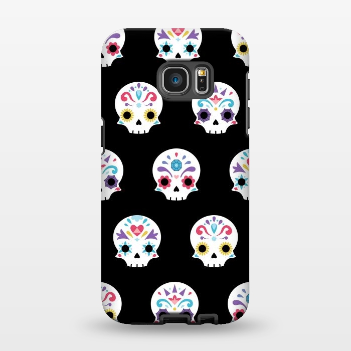 Galaxy S7 EDGE StrongFit Cute sugar skull  by Laura Nagel