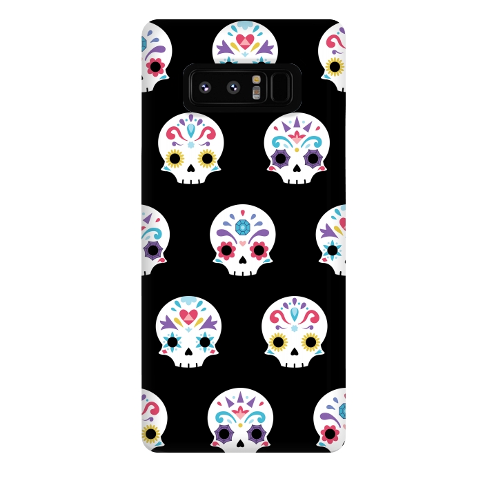 Galaxy Note 8 StrongFit Cute sugar skull  by Laura Nagel