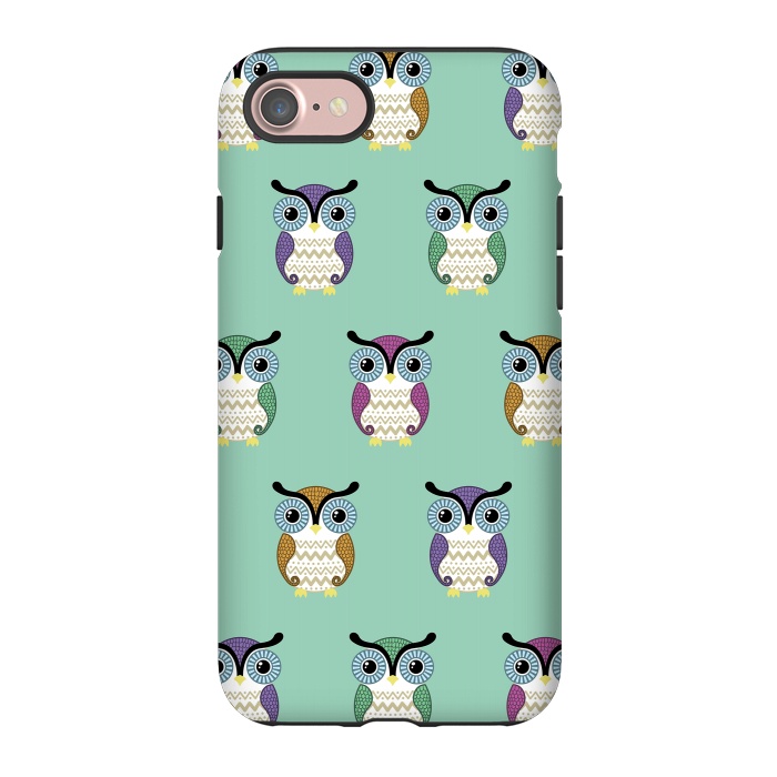 iPhone 7 StrongFit owl pattern by Laura Nagel