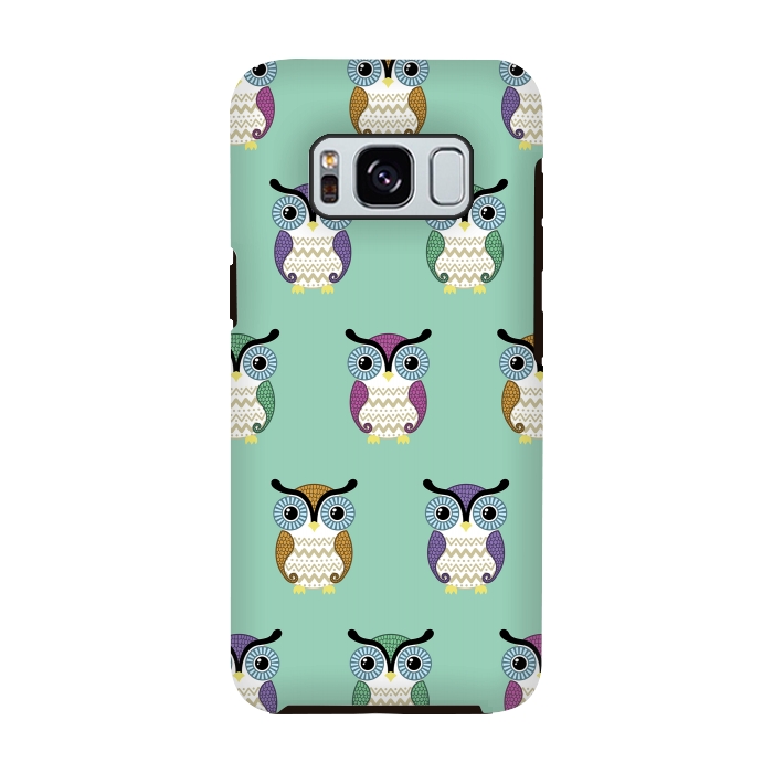 Galaxy S8 StrongFit owl pattern by Laura Nagel