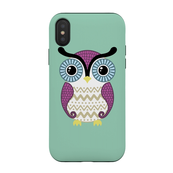 iPhone Xs / X StrongFit Cute owl by Laura Nagel