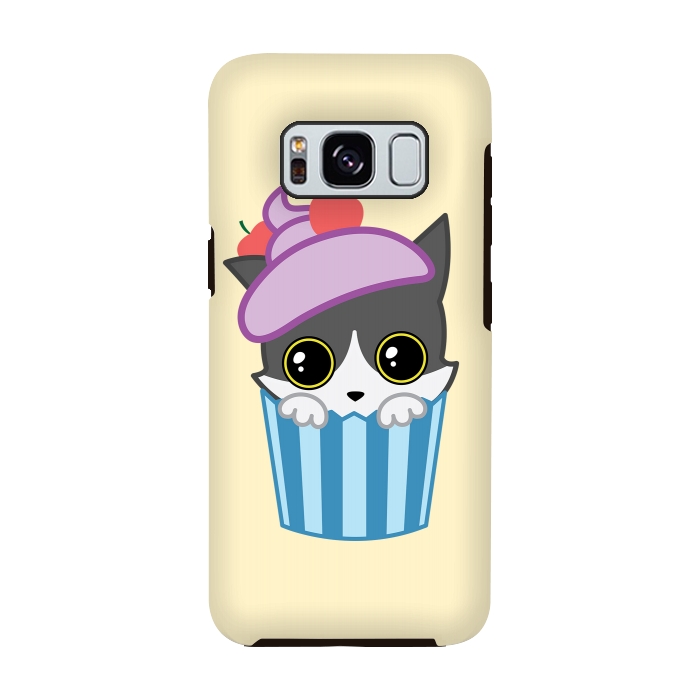 Galaxy S8 StrongFit Cupcake kitty by Laura Nagel