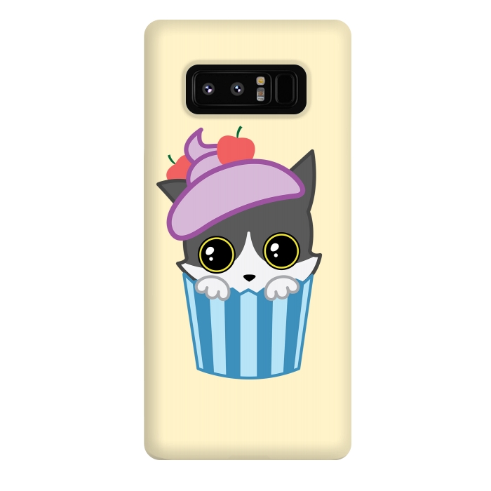 Galaxy Note 8 StrongFit Cupcake kitty by Laura Nagel