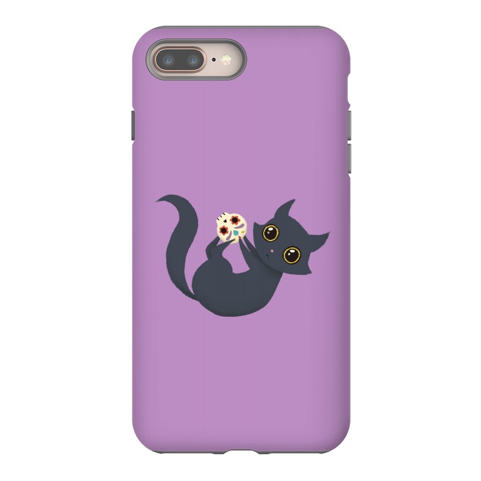 iPhone 7 plus StrongFit Kitty sugar skull by Laura Nagel