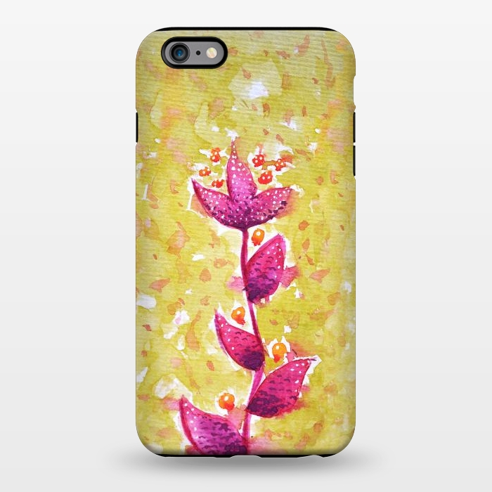 iPhone 6/6s plus StrongFit Abstract Watercolor Flower In Purple And Green by Boriana Giormova