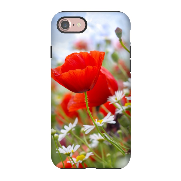 iPhone 7 StrongFit Red & White Flowers by Bledi
