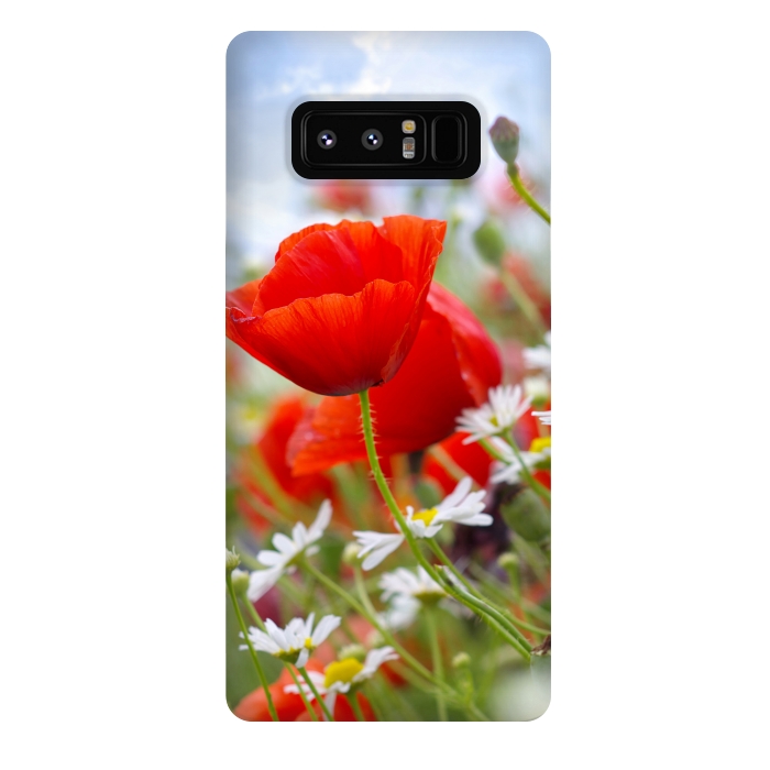 Galaxy Note 8 StrongFit Red & White Flowers by Bledi