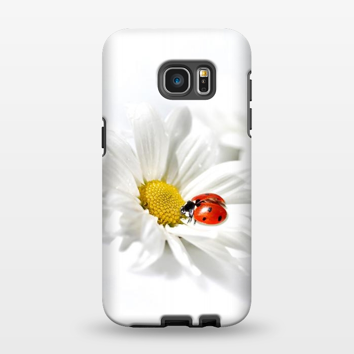 Galaxy S7 EDGE StrongFit Daisy flower & Ladybug by Bledi